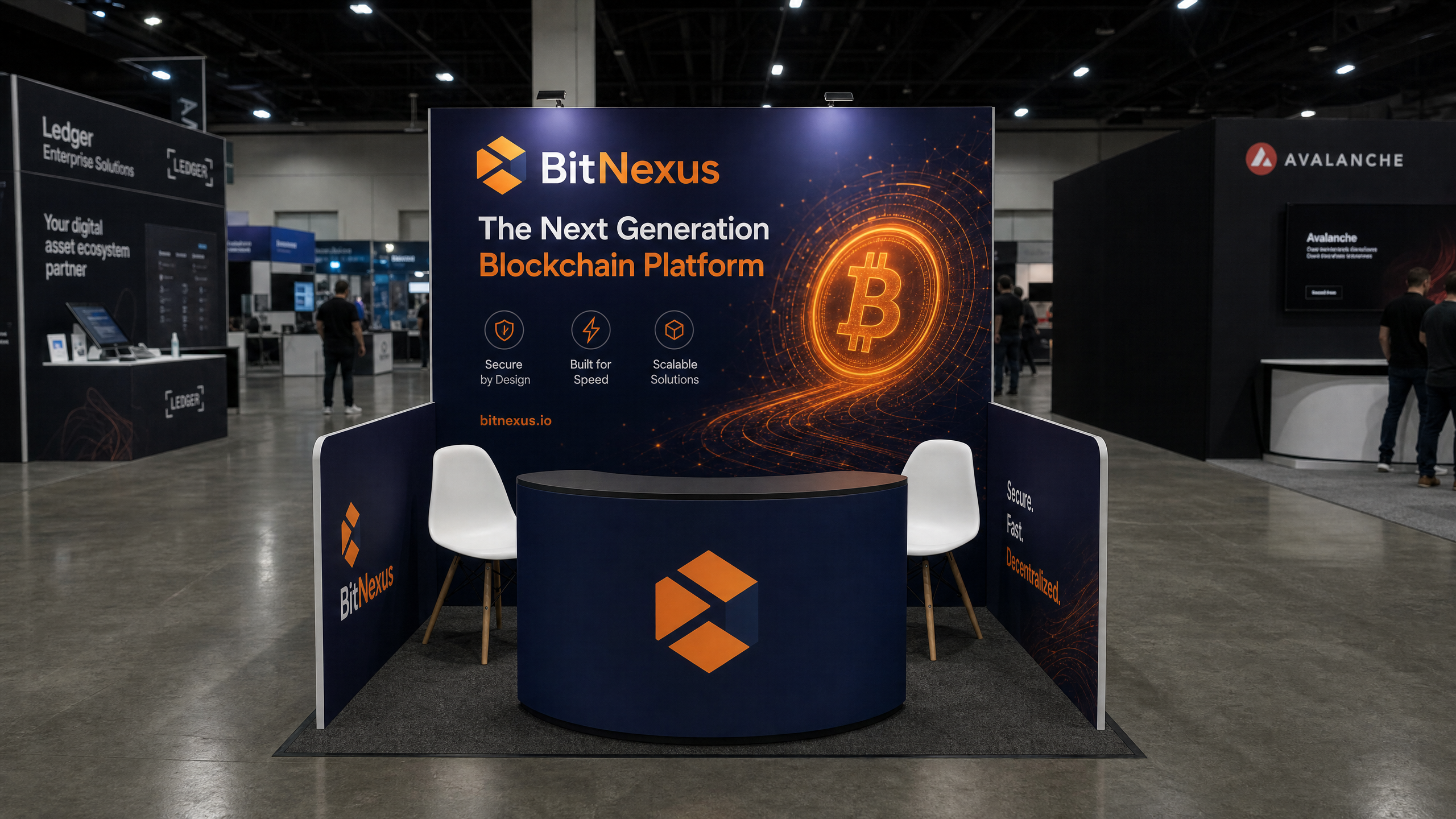 Token2049 10x10 LED Trade Show Exhibit – Blockchain Startups