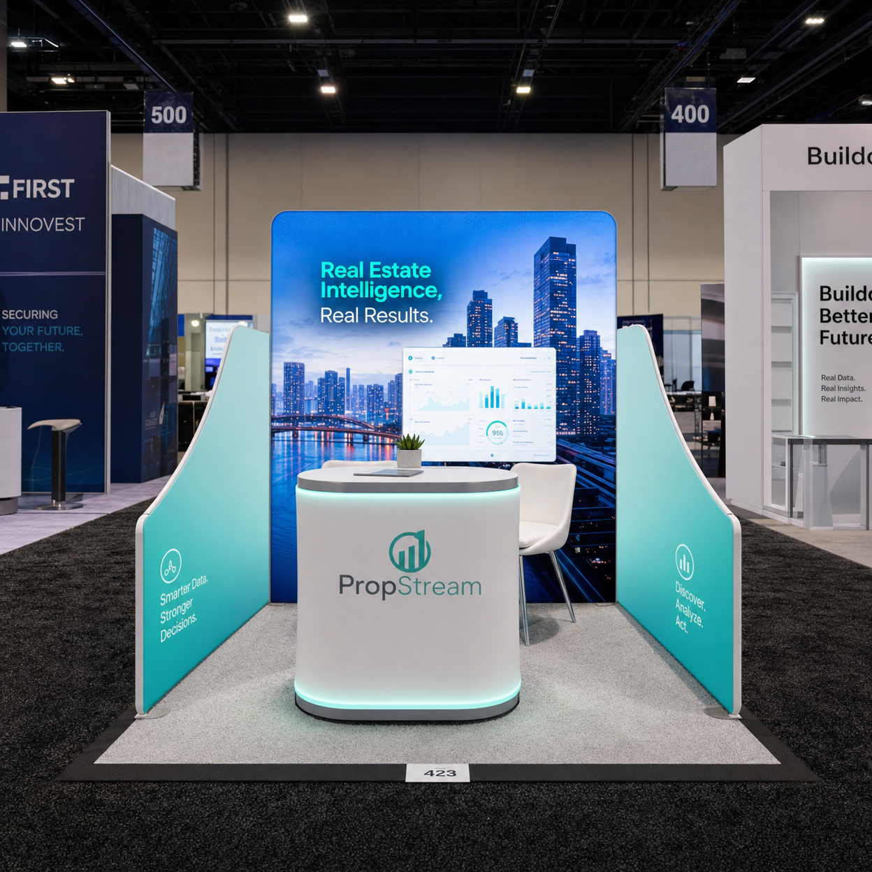 10x10 LED Exhibit for CRE Tech Real Estate Tech