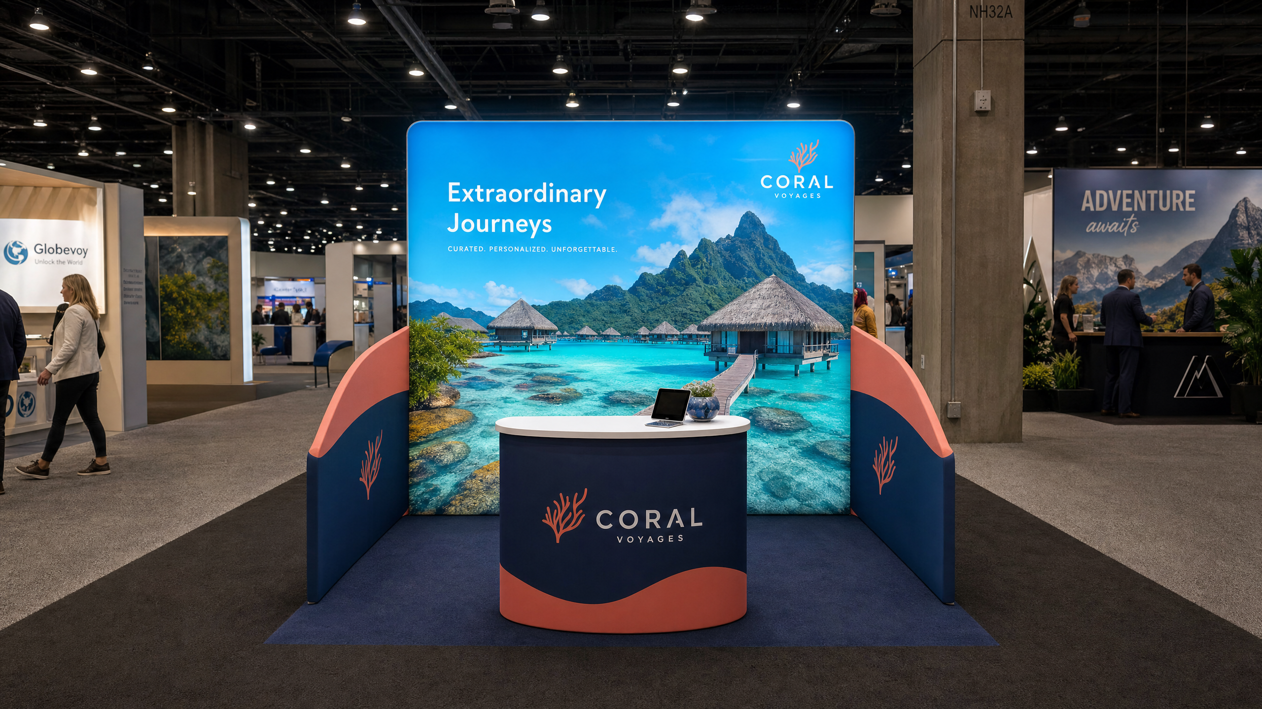 10x10 LED Trade Show Exhibit for Money20/20 in Las Vegas