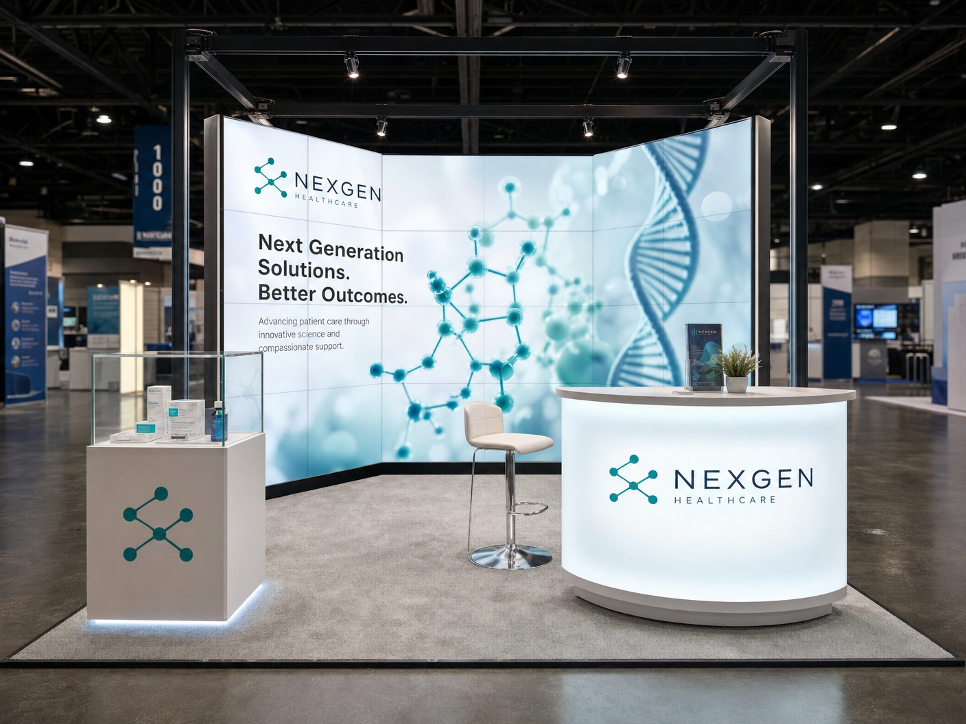 10x10 LED Trade Show Exhibit for NBAA-BACE in Las Vegas