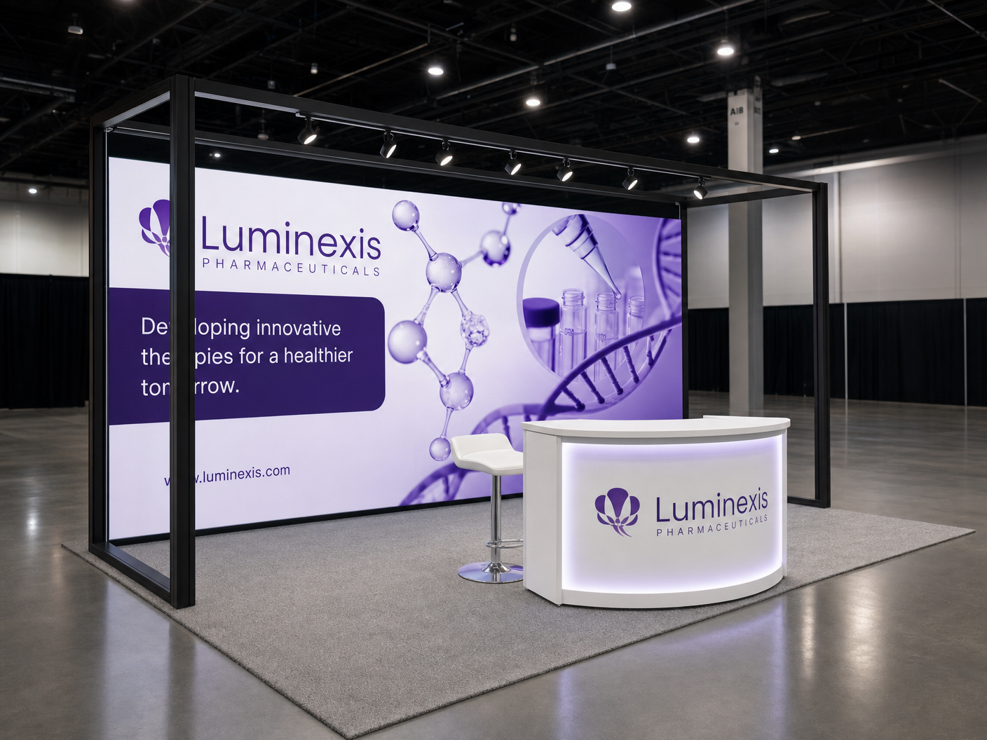 BIO International LED Video Wall Exhibit – 10x20 Pharma Companies