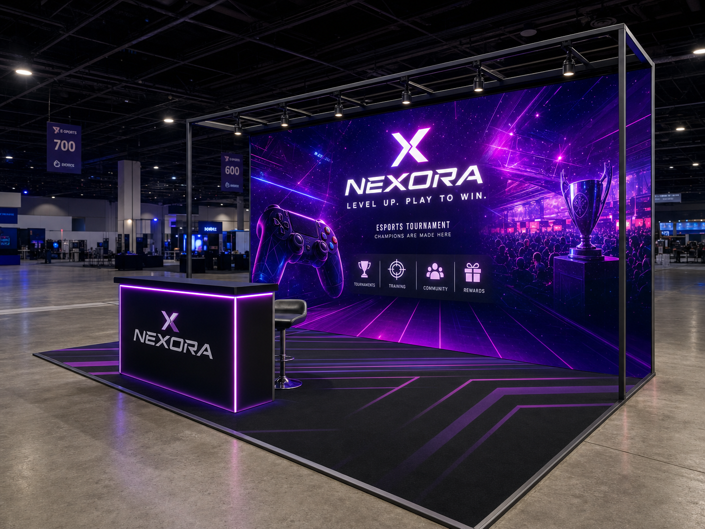 10x20 LED Screen Exhibit for Surf Expo Sports Brands