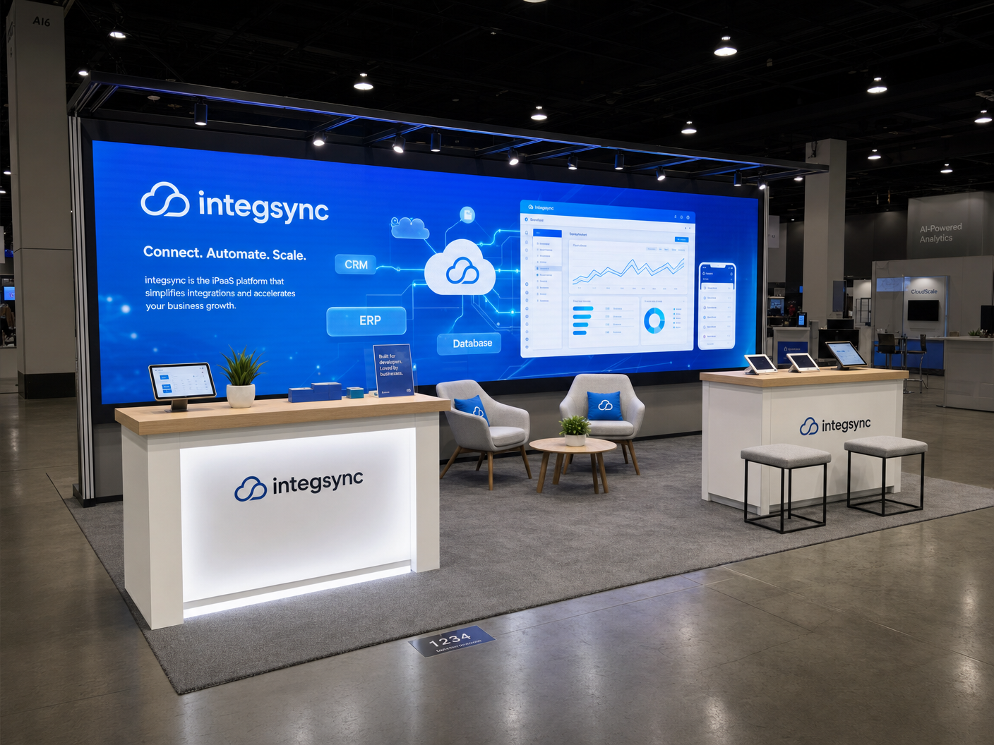 10x30 LED Trade Show Exhibit for Finovate in Las Vegas