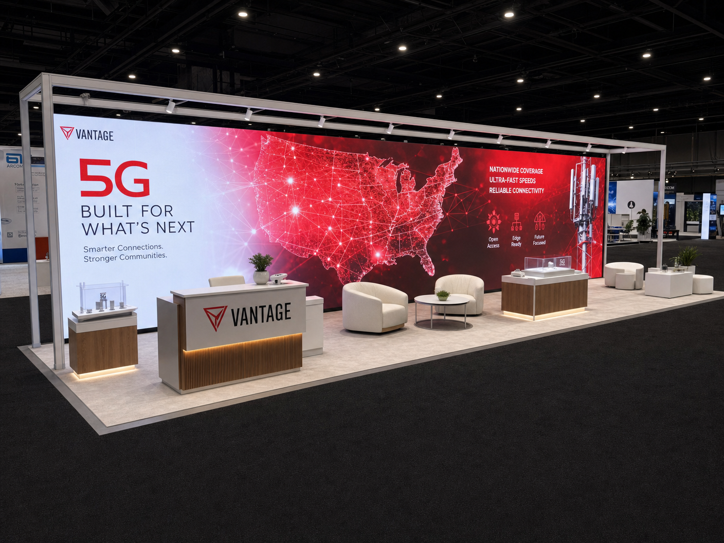 10x30 LED Exhibit Rental for World of Concrete Nashville