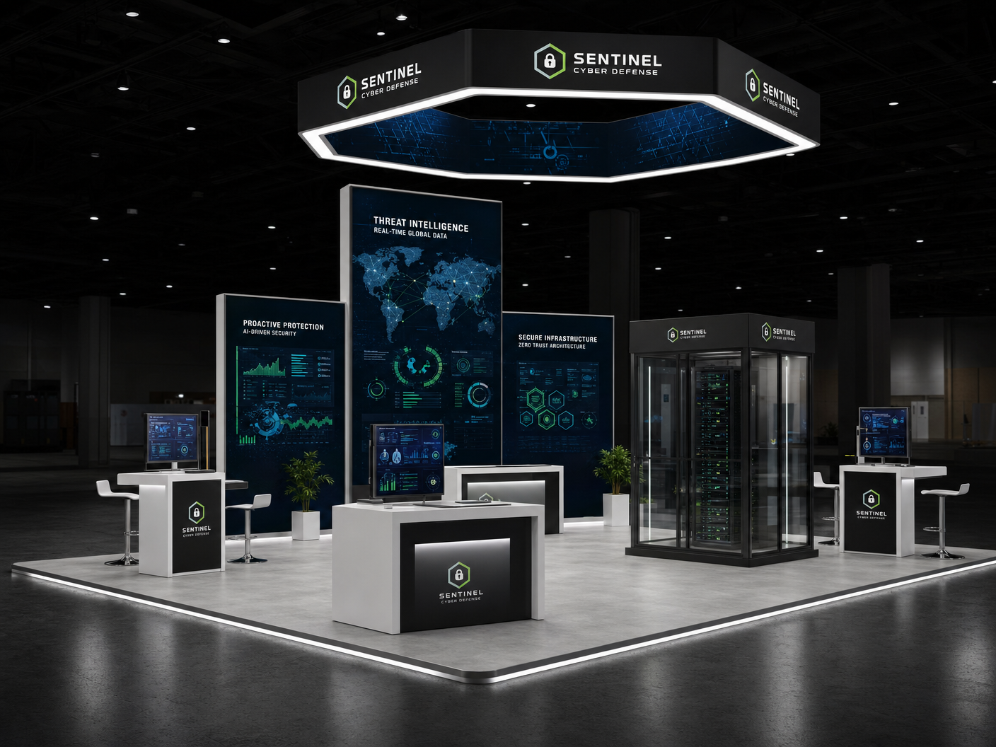 RSA Conference LED Display Exhibit – 20x20 Cybersecurity Firms