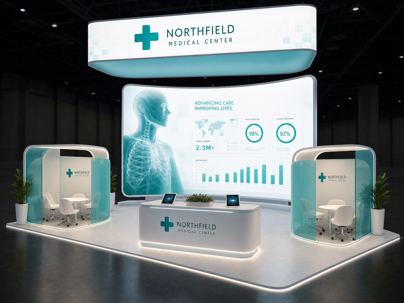 20x20 Interactive LED Exhibit for RSNA Healthcare Innovators