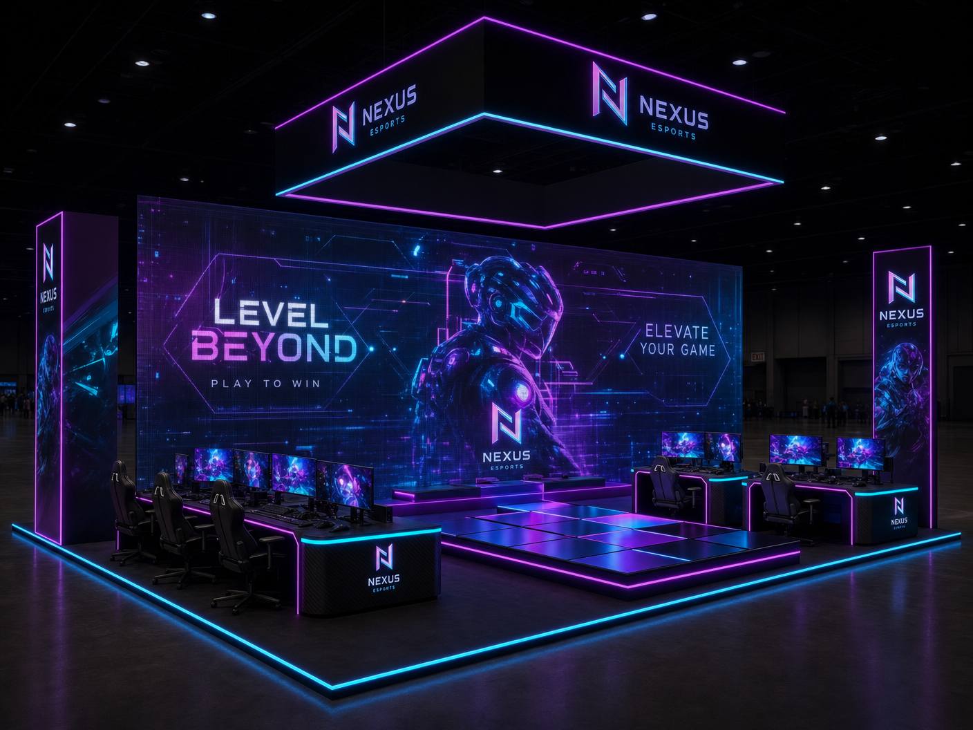 G2E 20x20 LED Wall Exhibit for Gaming Studios