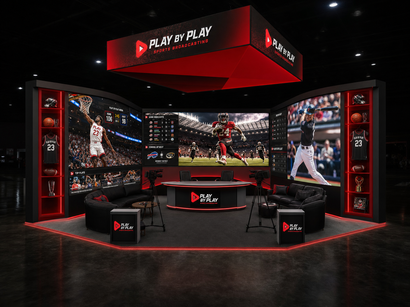 IHRSA 20x20 LED Backwall Exhibit – Sports Brands