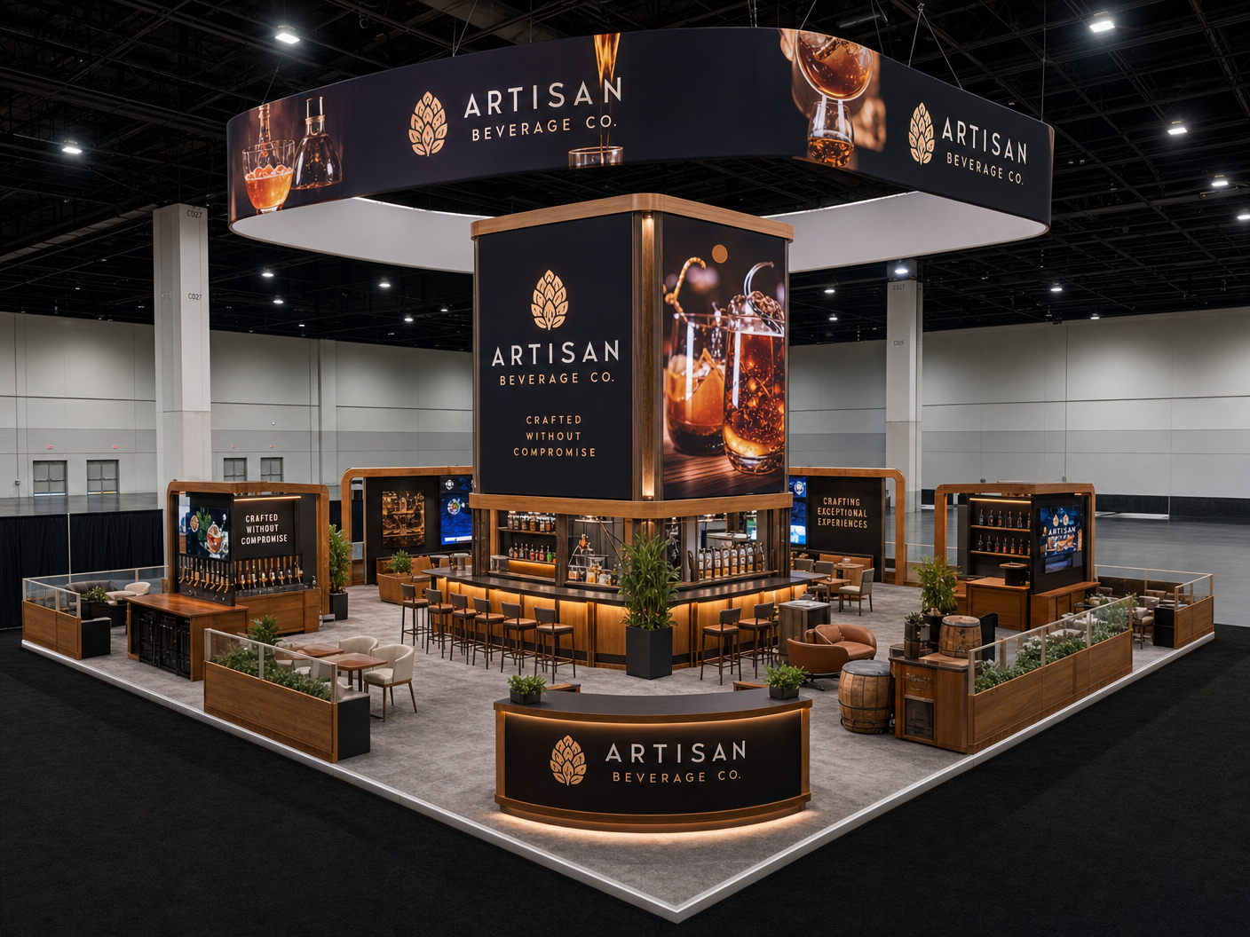 SupplySide West 20x40 LED Technology Exhibit for Beverage Brands