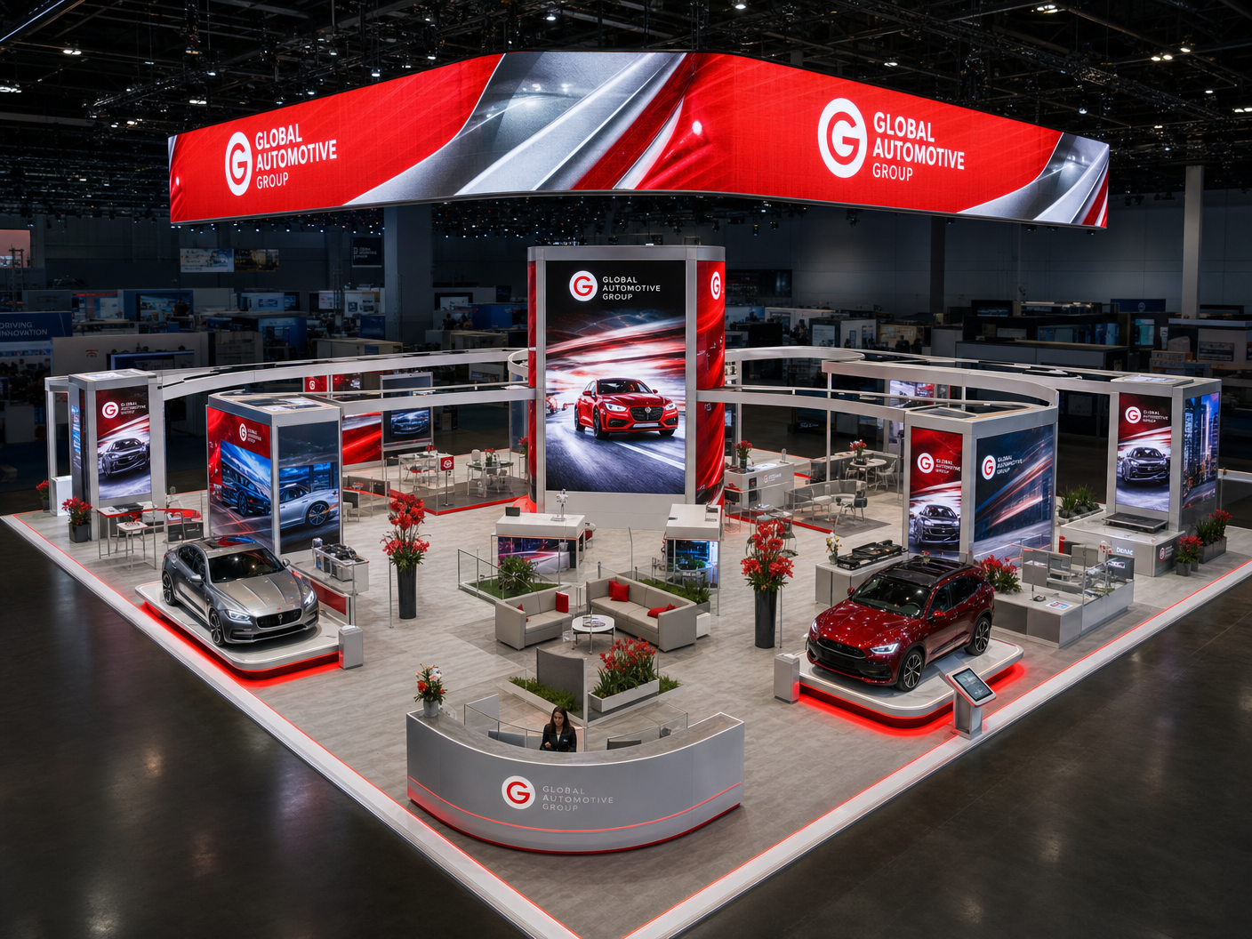 SEMA 50x50 LED Exhibit for Automotive Brands