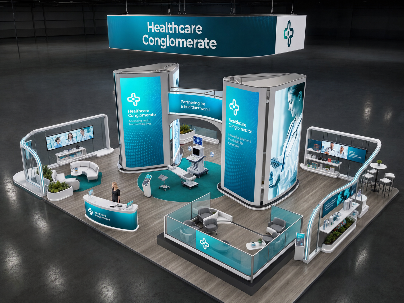 ASCO LED Video Wall Exhibit – 50x50 Healthcare Innovators
