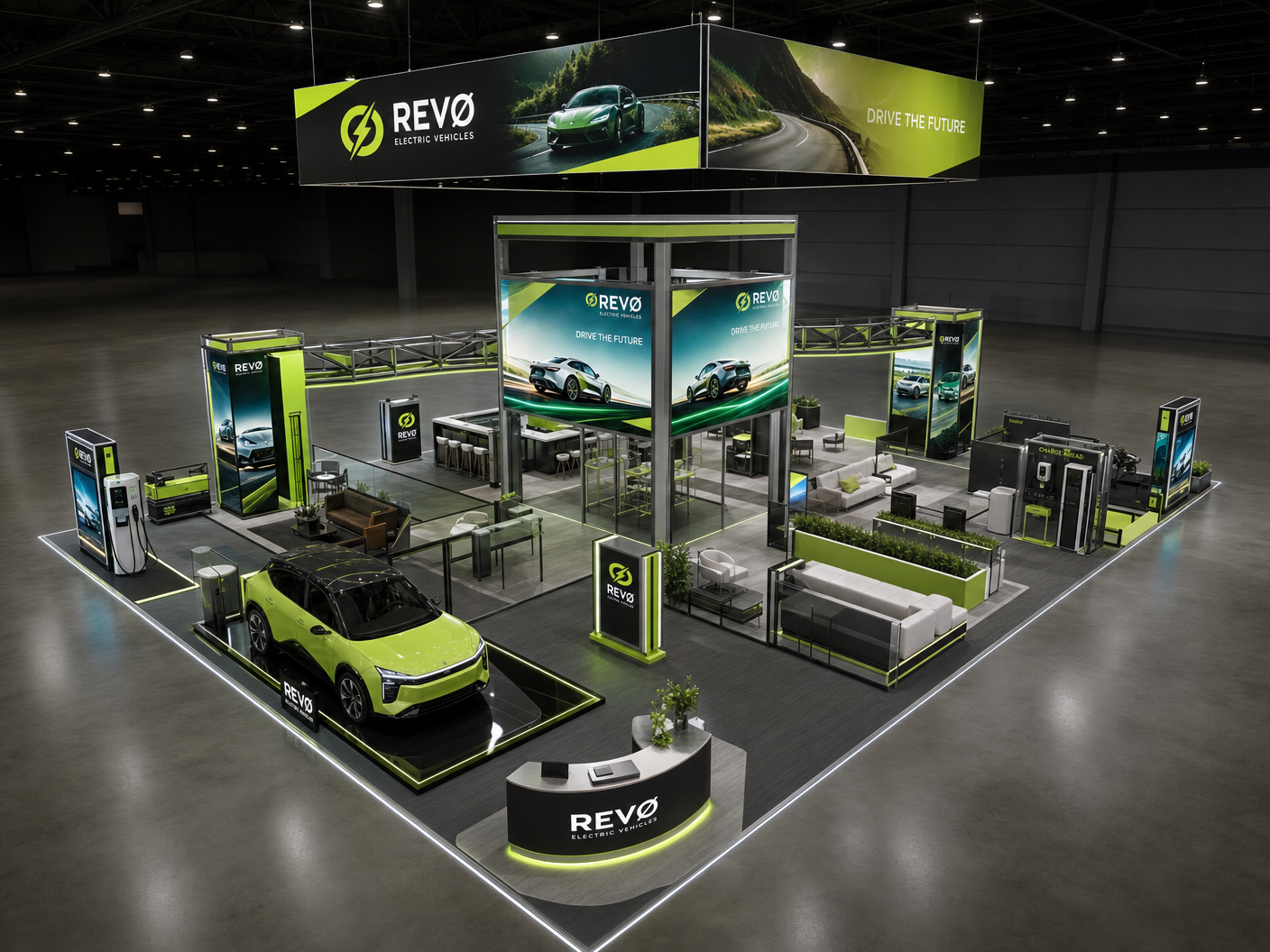 50x50 Interactive LED Exhibit for Battery Show EV Companies