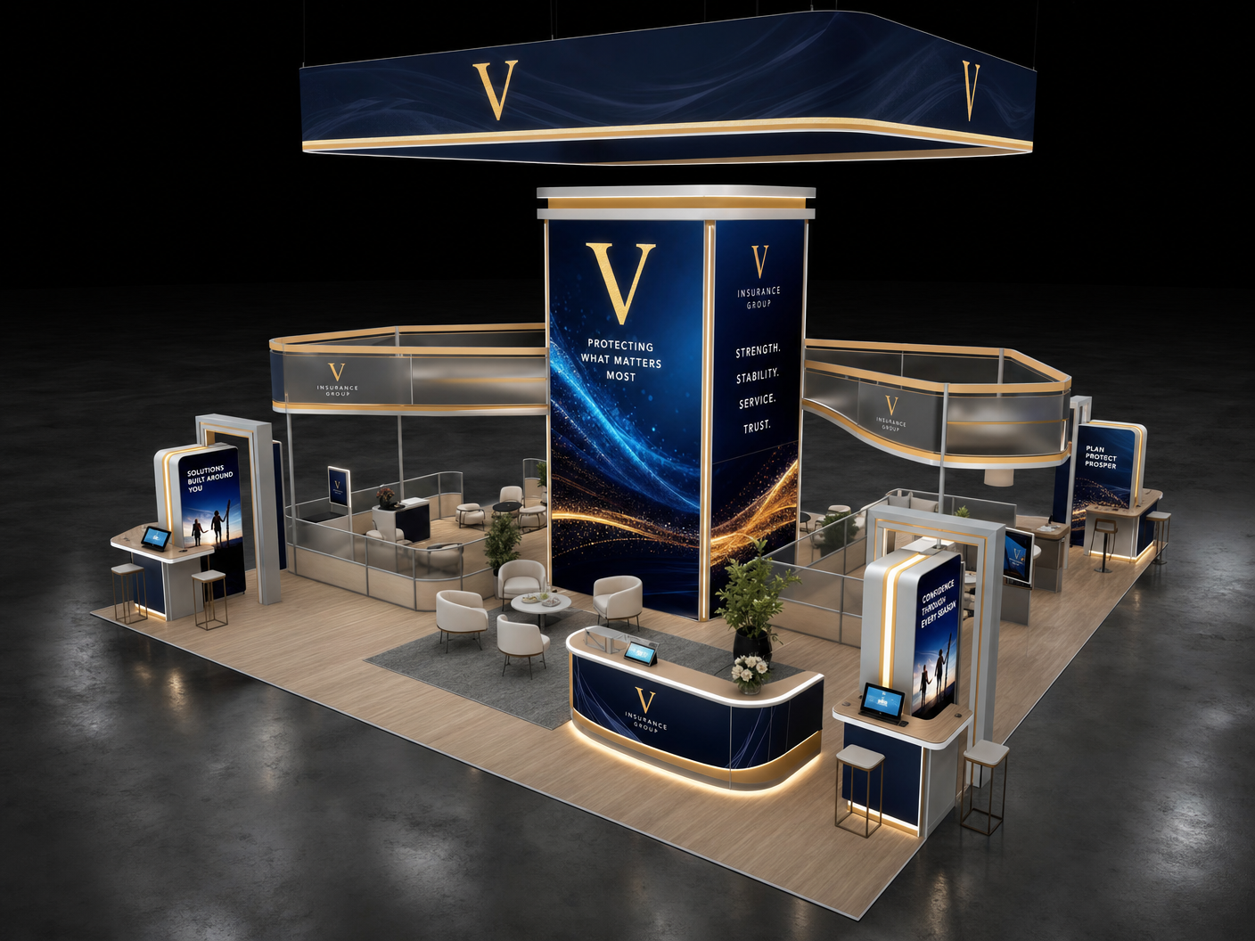 30x30 LED Exhibit Rental for NRA Show Phoenix