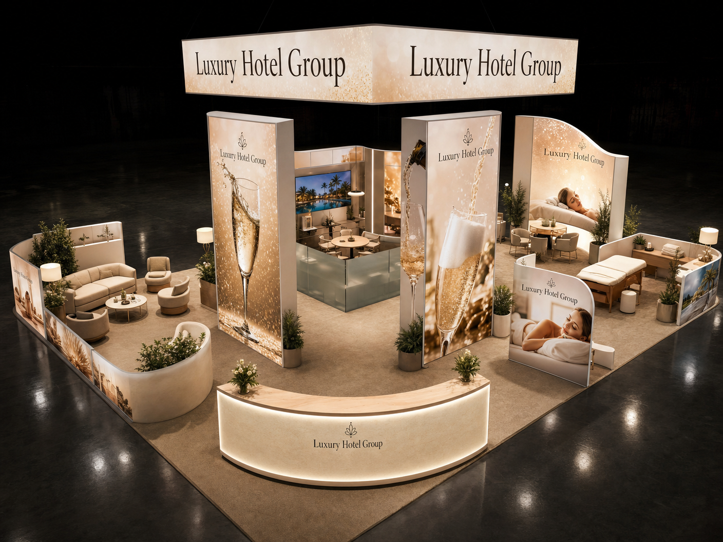 30x40 LED Exhibit Rental for HIMSS in Orlando
