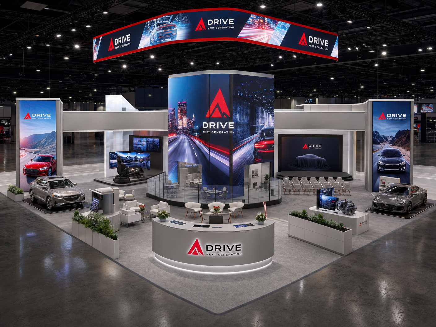 SEMA 40x40 LED Exhibit for Automotive Brands
