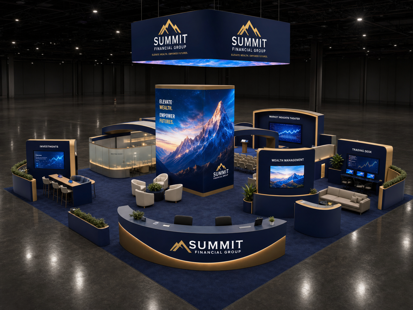 30x30 LED Exhibit Rental for Money20/20 Las Vegas