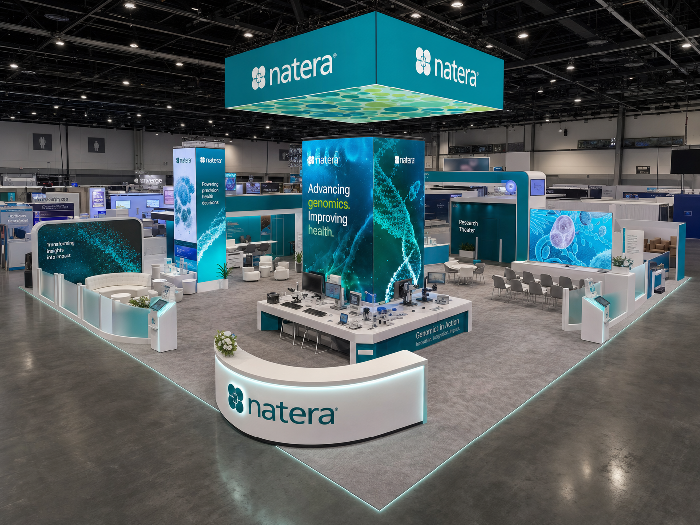 40x40 Immersive LED Exhibit for ASCO Biotech Firms