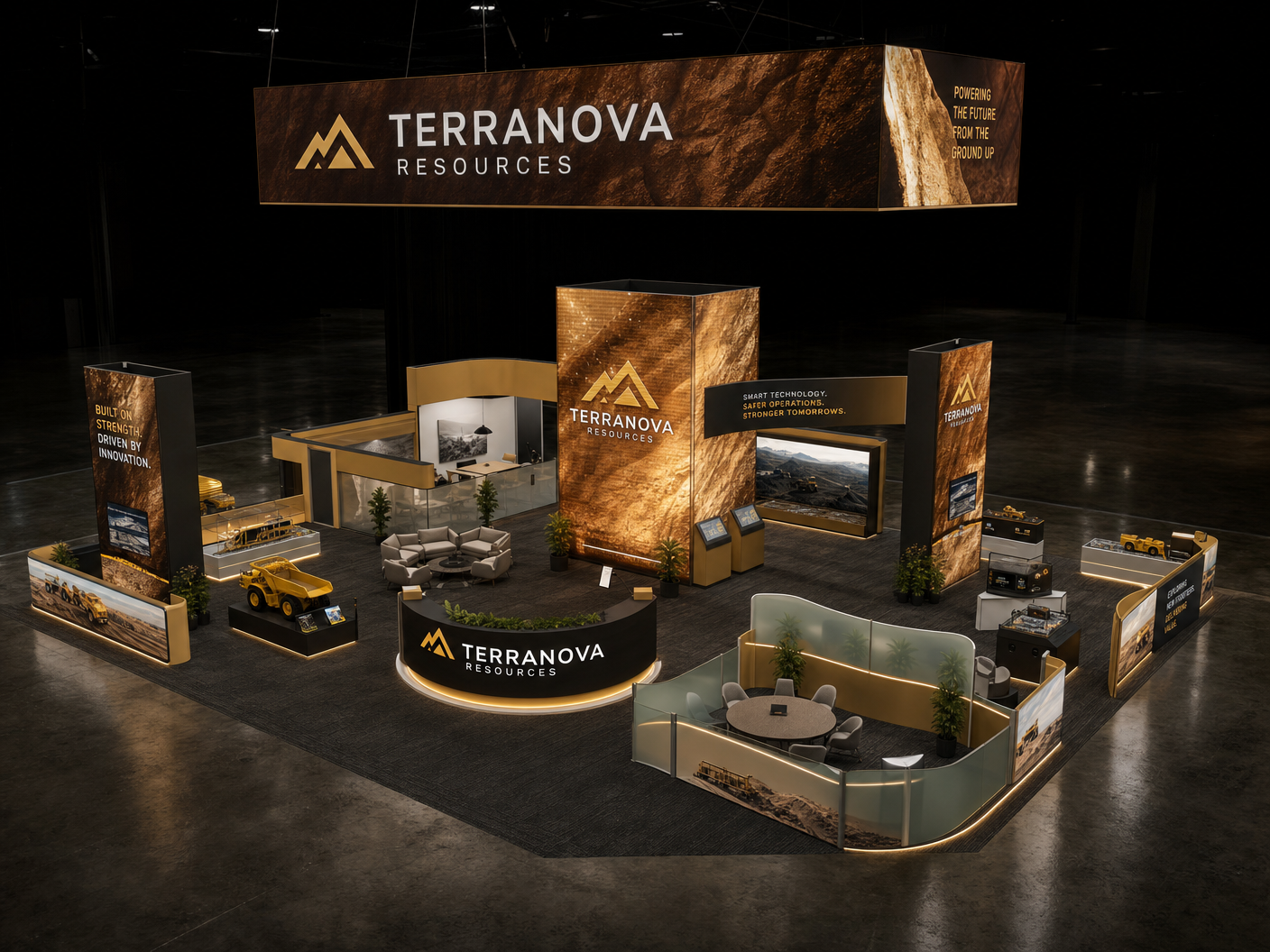 CONEXPO-CON/AGG 30x40 LED Exhibit Rental – Construction Brands