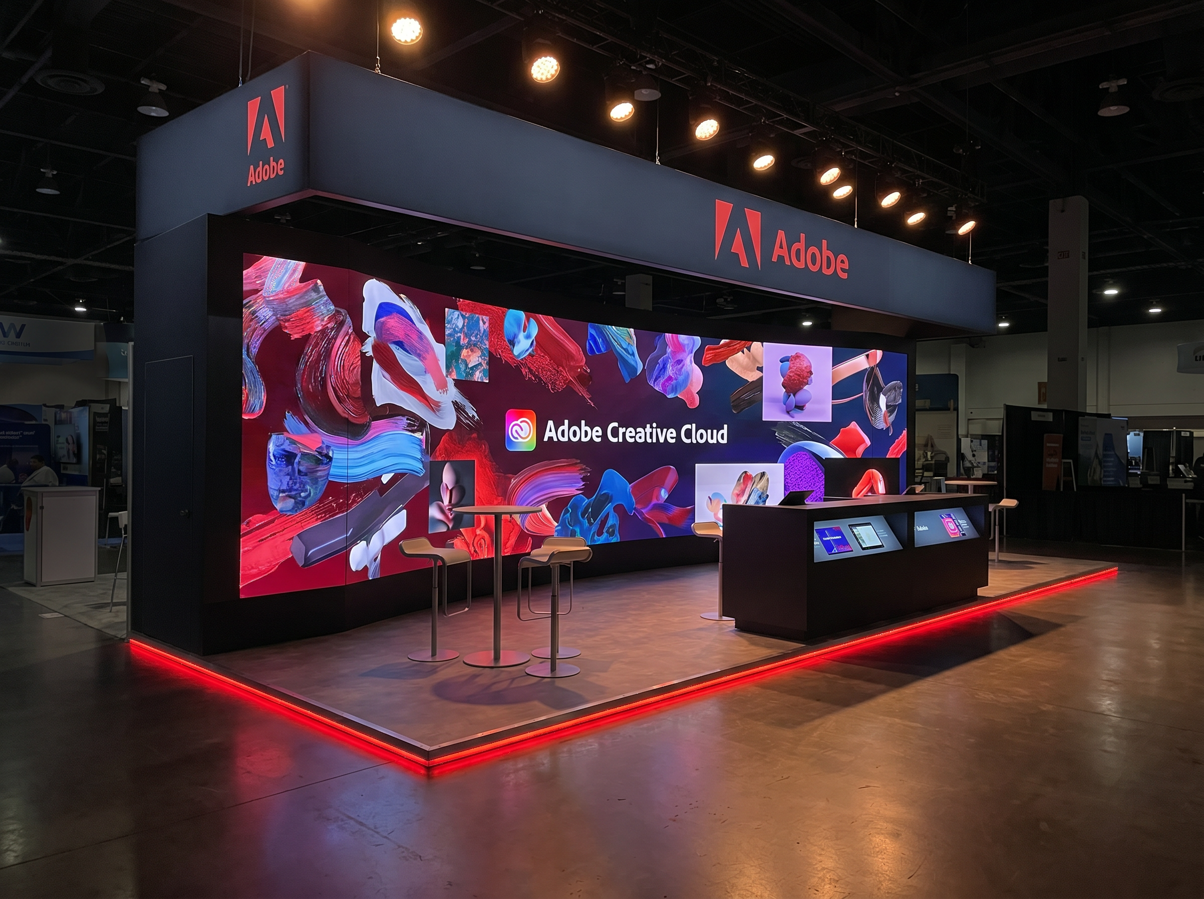10x20 LED Video Wall Exhibit for KBIS Technology Companies