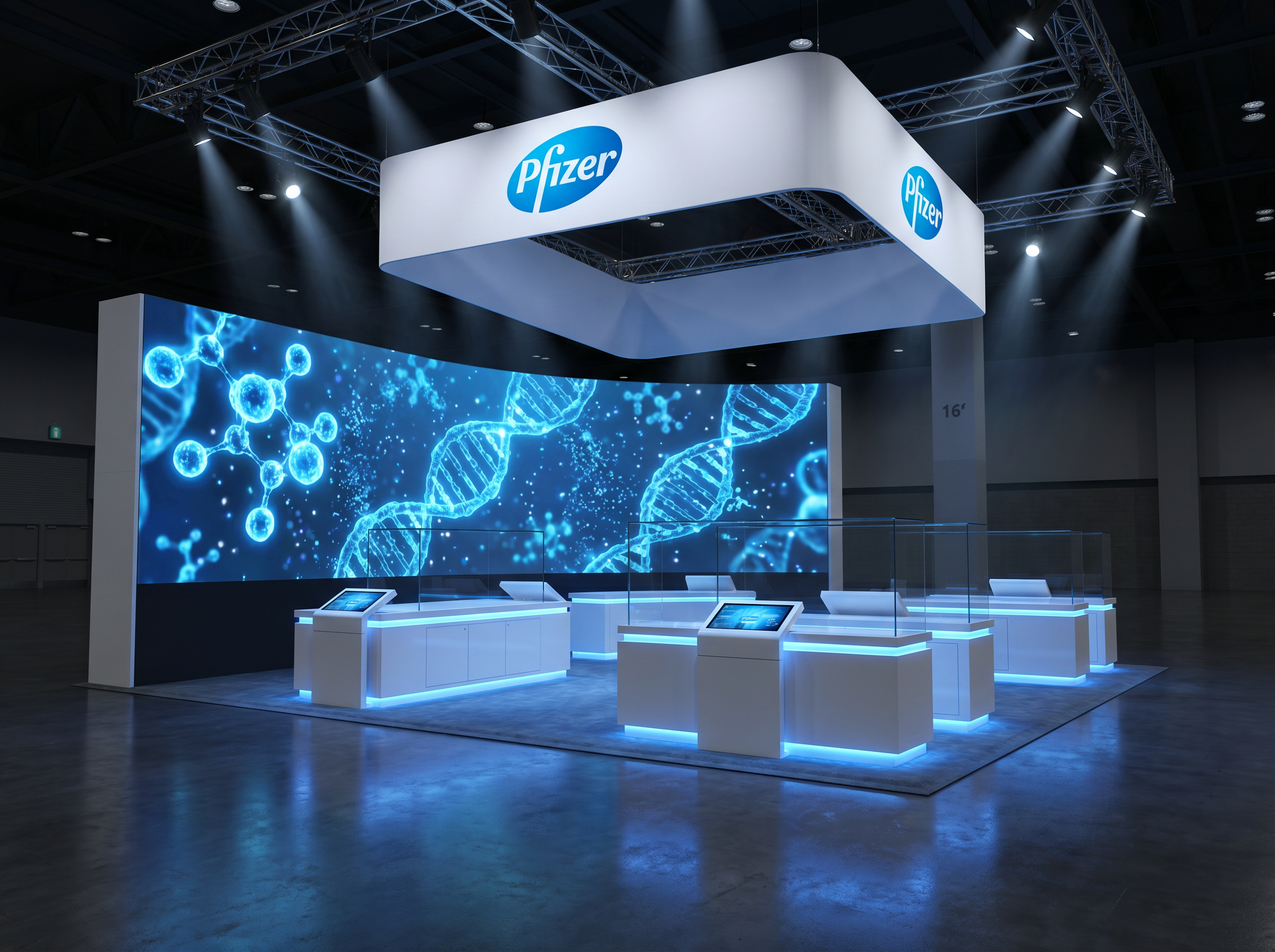 20x30 LED Backwall Exhibit for PACK EXPO Technology Companies