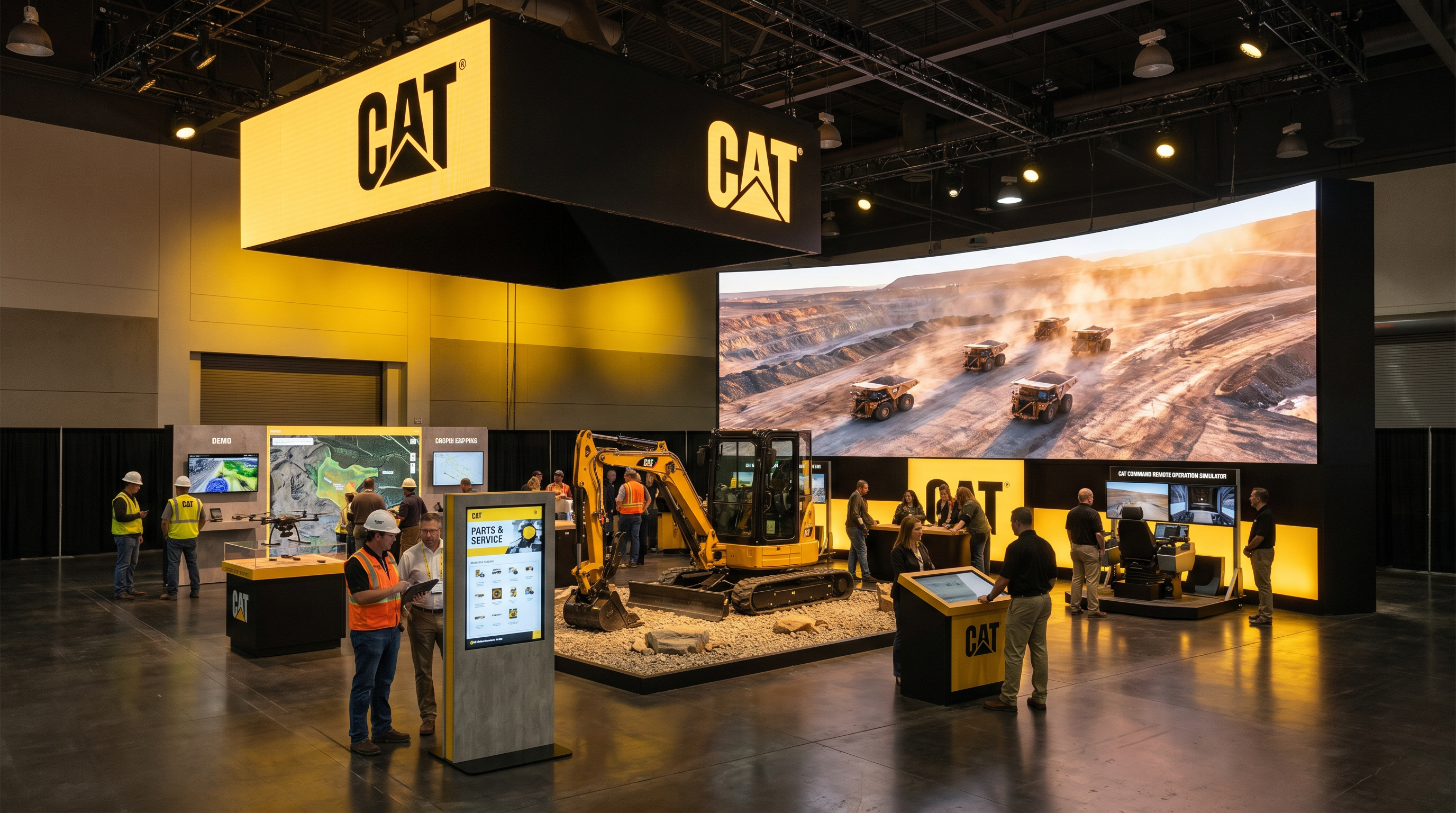 30x30 LED Rental Exhibit for MINExpo Heavy Equipment
